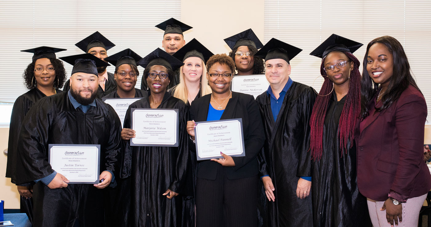 Recent graduates of Generation Jacksonville's Customer Service Supervisor training program