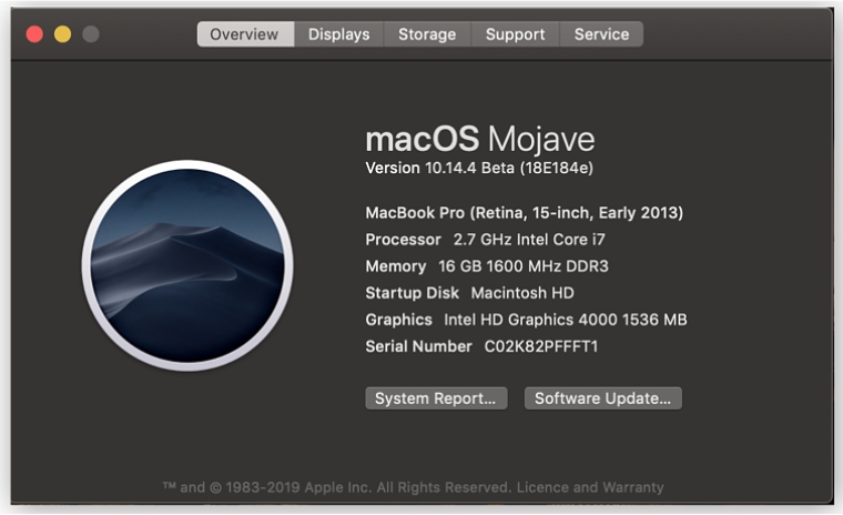 Basic Computer Information for Mac